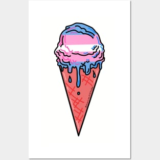 Trans Pride Cone (pocket) Posters and Art